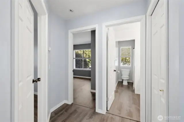Hallway to Second BR-bathroom-Office