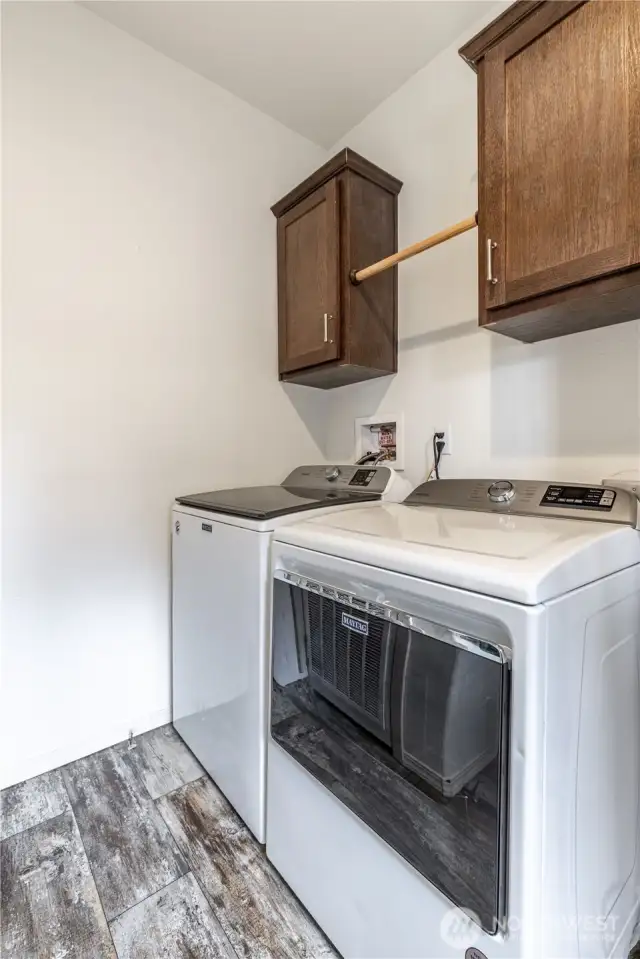 Laundry room with nice washer and dryer