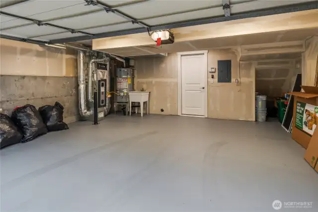 A rare 2 car attached garage as well as gas forced air heat (no electric wall heaters) and gas hot water.