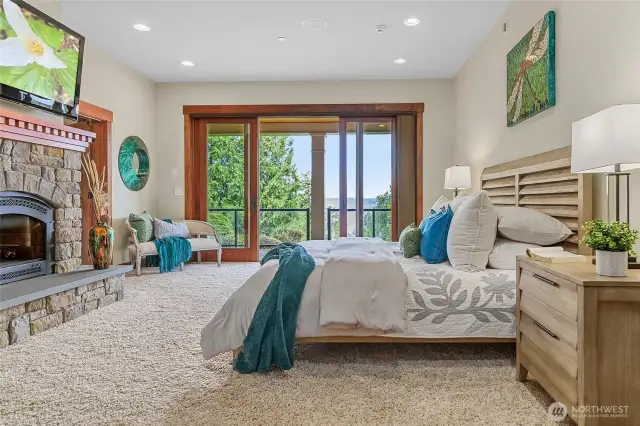 Primary bedroom, gas fireplace and so much romance.