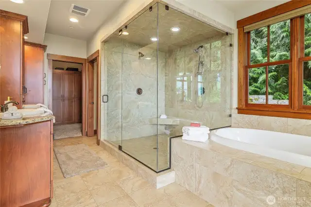 Bath and shower with room to spare.