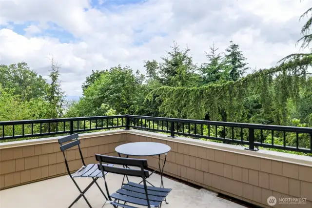 Deck off the upstairs.