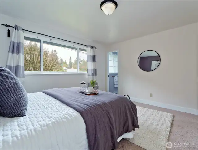 Primary bedroom with 3/4 bath