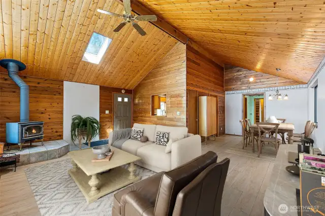 Virtually Staged Living to Dining Area