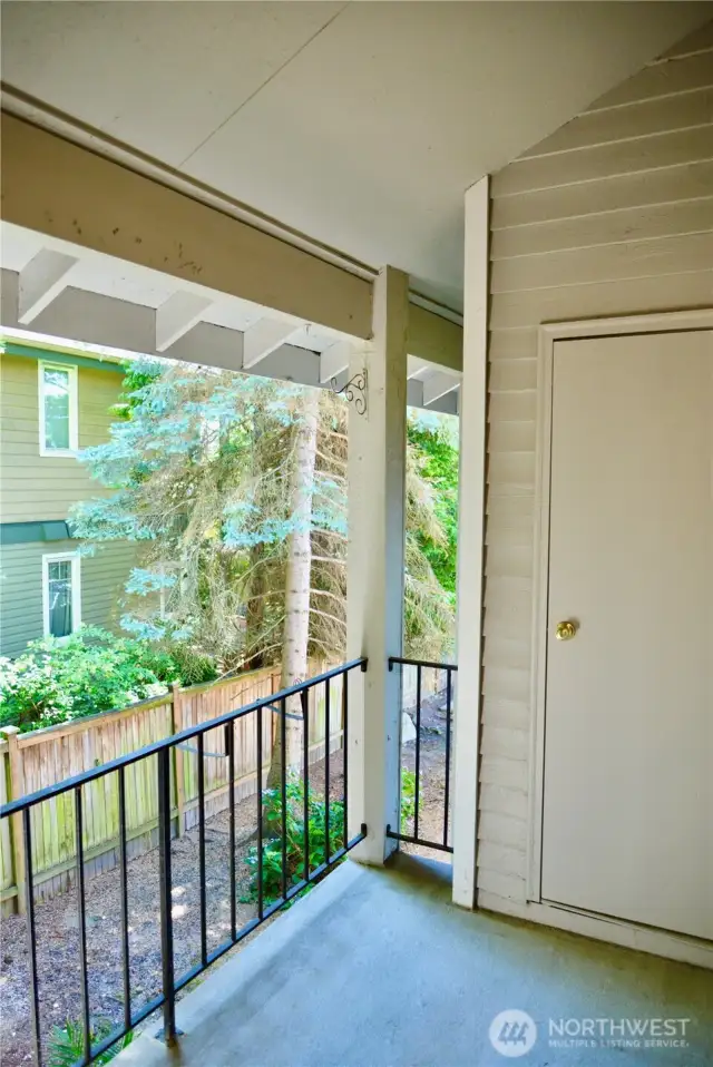 Patio adjacent to dining area