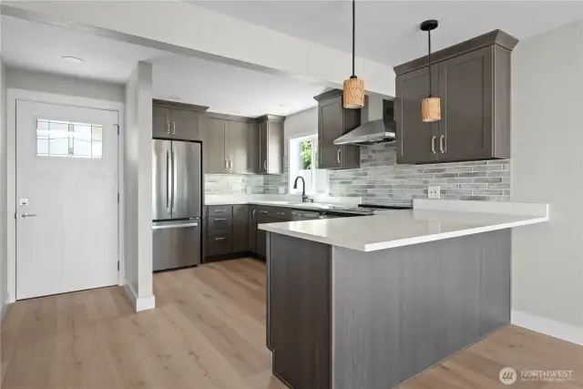 Kitchen and entry way
