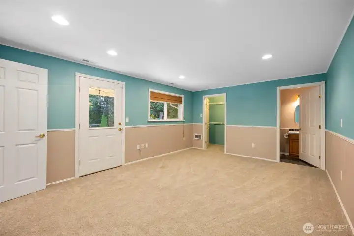 Bedroom #1 with its own half bath!