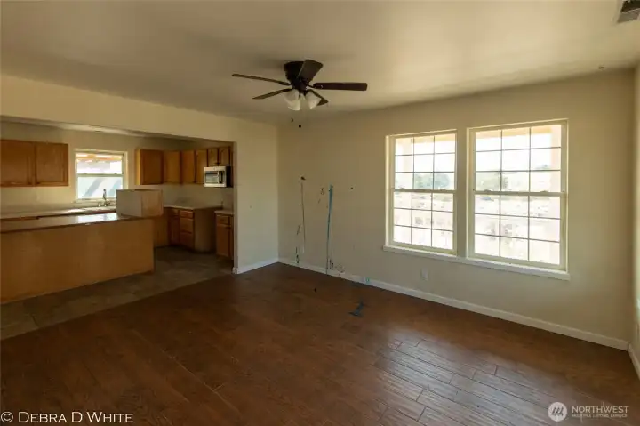 Living and kitchen