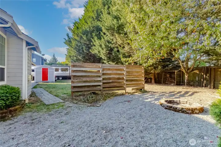 A secluded spot to gather and roast marshmallows.