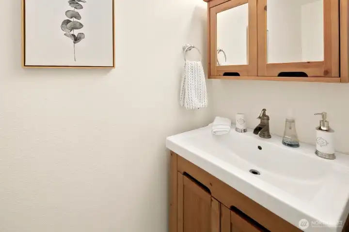 Downstairs powder room.