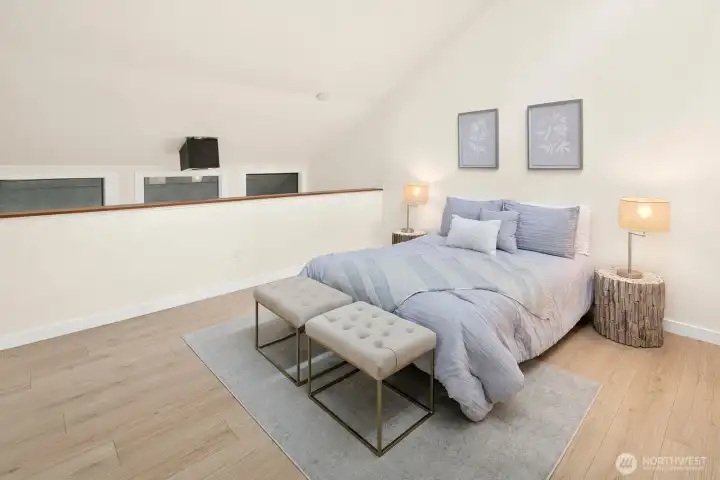 Bedroom #2.  Views of the Lake in the rear of the unit from your bedroom!  Also would make a wonderful day time space - use as a secondary living room or office.