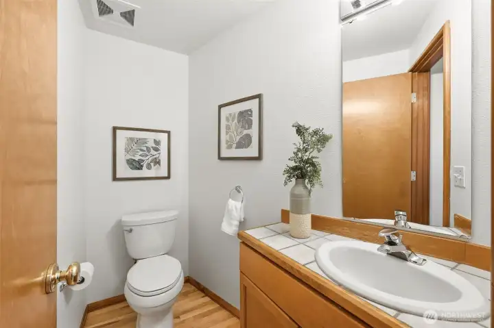 Powder room on main floor