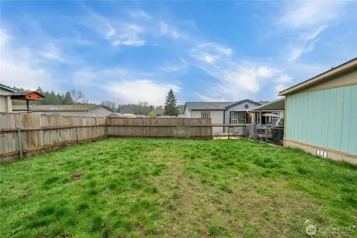 Large Back Yard/Lot