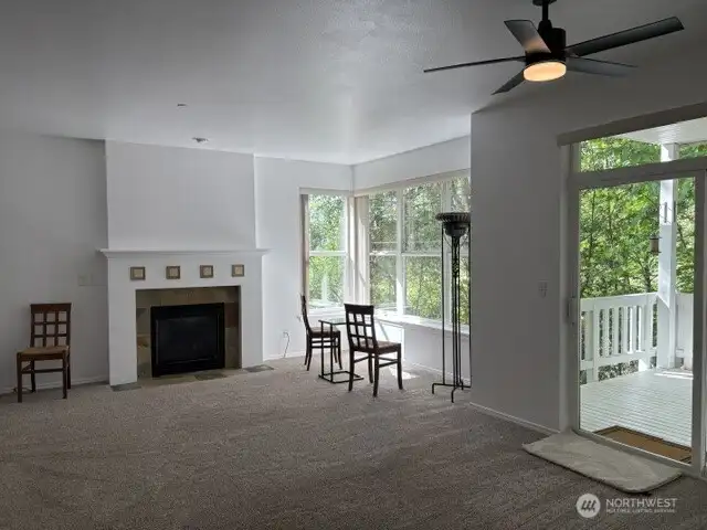 View of Living Room from Dining area. View of Living Room from Dining area.