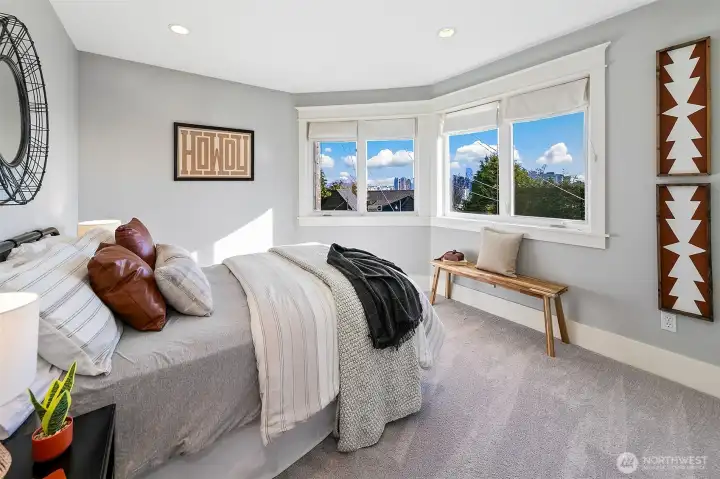 One of two bedrooms on the main floor.