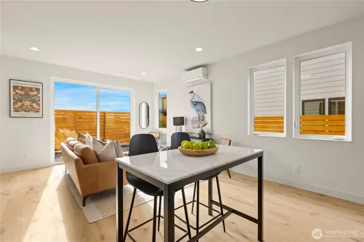 Main living space offers East/West light