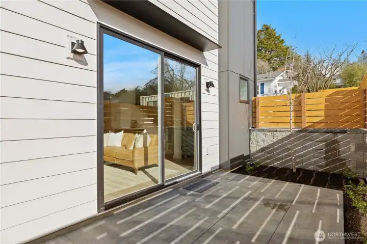 Enjoy the patio and backyard just off the main living space