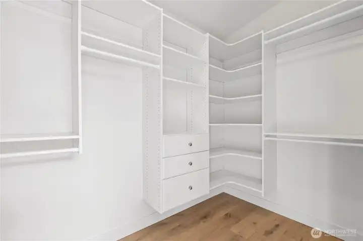 Large walk-in closet for primary