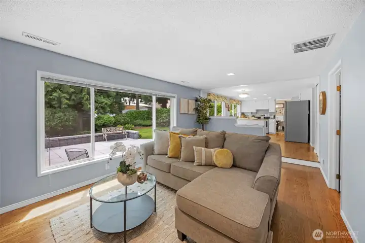 Family room off of kitchen.