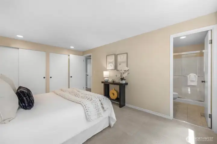 Primary bedroom with bathroom