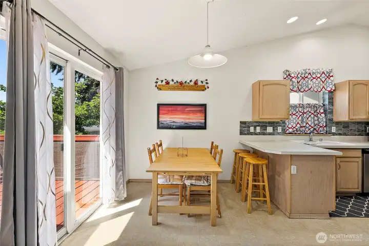 Kitchen with eating area