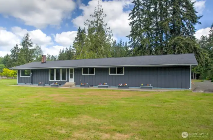 View of the back of the home