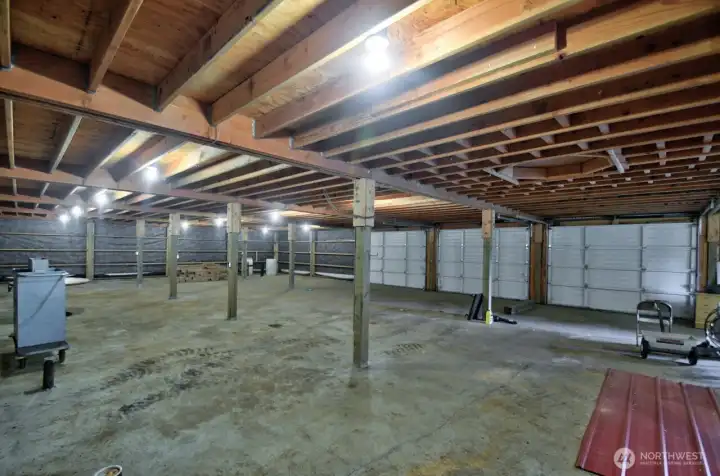 Main floor view of the red shop