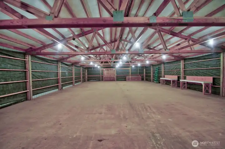 Upstairs view of the red shop