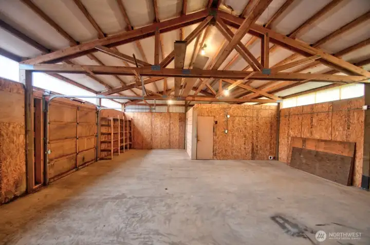 Interior view of the 28 x 72 shop