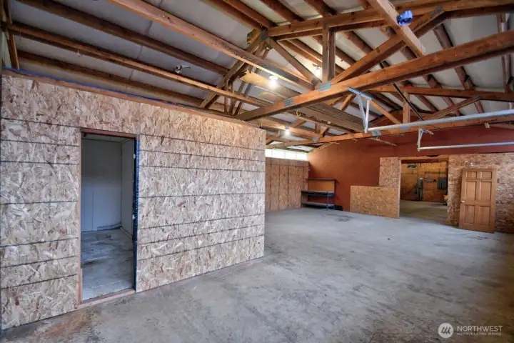 Interior view of the 28 x 72 shop