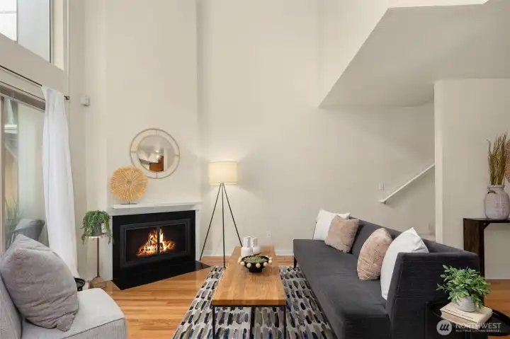 Enjoy hardwood floors throughout both levels on this end-unit condo Enjoy hardwood floors throughout both levels on this end-unit condo
