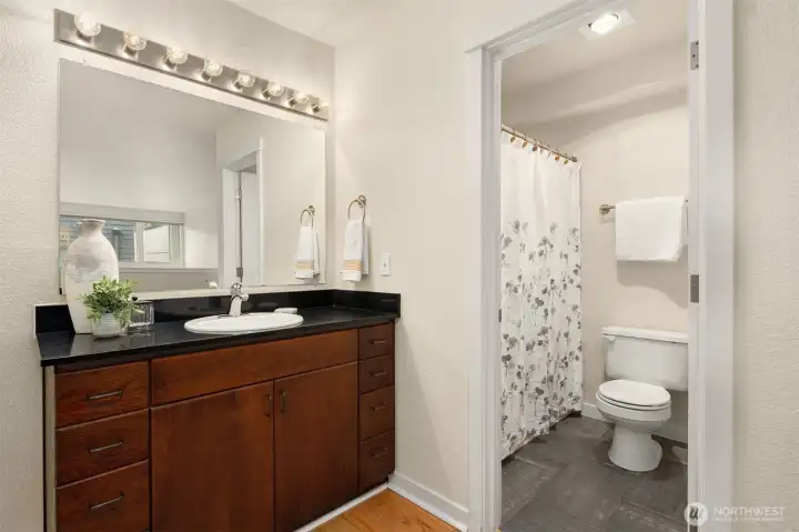 Plenty of vanity storage Plenty of vanity storage