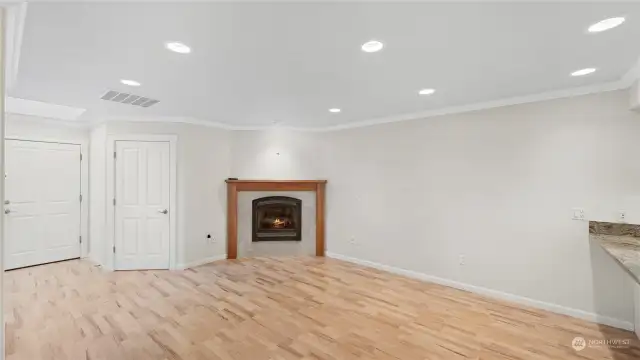 Gas Fireplace in Family Room