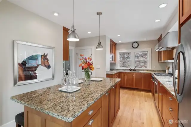 Great gathering place around the kitchen island