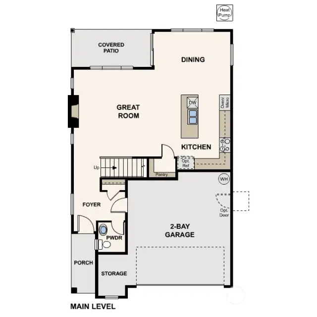 Caymen Plan - Lower Floor - Marketing Rendering - may vary per location.  The photos are of a model and may not have the same finishes/colors/upgrades as the home