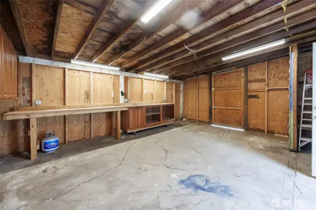 Inside spacious workshop