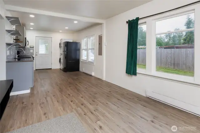 Living area open to kitchen