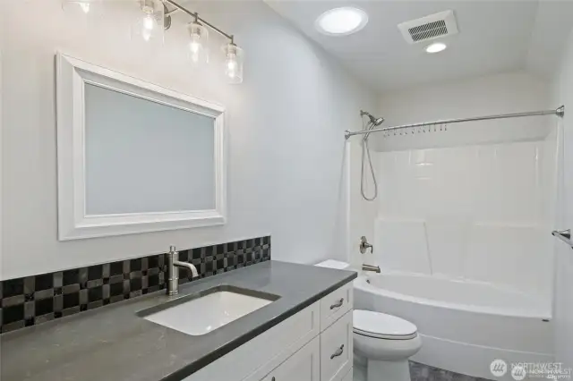 2nd full bathroom with large soaking tub (upstairs).