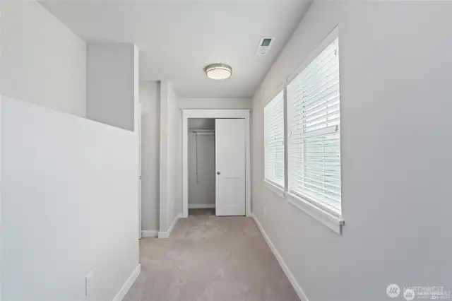 4th bedroom with closet (upstairs). Smaller bedroom still gives you extra space for office or nursery.