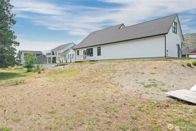 More space in the large back yard area.