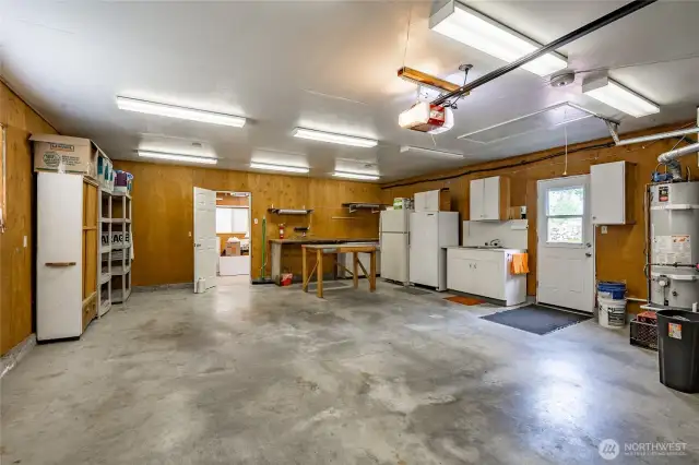 Huge 2-car garage with additional 1-car garage off back