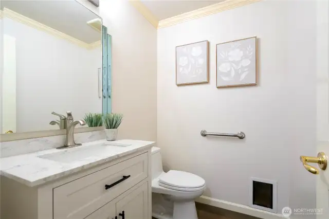 Powder room at main floor