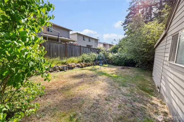 side yard off of Unit C