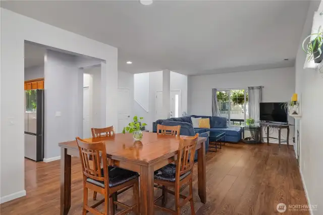 Looking back at the dining|living area.
