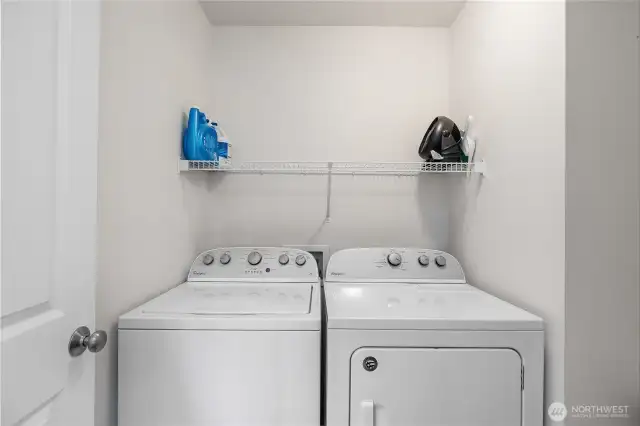 Laundry room upstairs. Washer & dryer included.