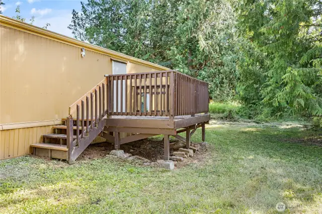 Deck to relax on.