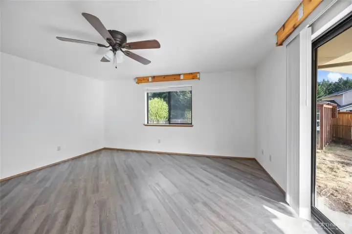 Family room off kitchen