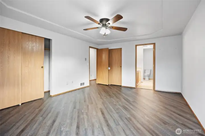 Primary with two closets