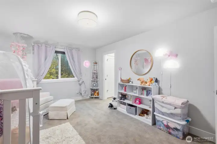 The walk-in closet in this bedroom is where the home's Smart House Panel resides. At the home is a good description of that unit.