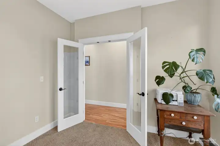 Office wtih French doors